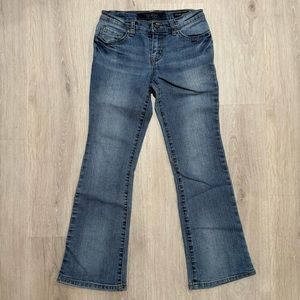 kids jessica simpson medium blue wash wide boot leg cut denim jeans pants